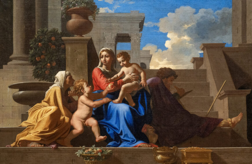Nicolas Poussin, The Holy Family on the Steps, 1648, oil on canvas, 73.3 x 105.8 cm (Cleveland Museum of Art; photo: Steven Zucker, CC BY-NC-SA 4.0)